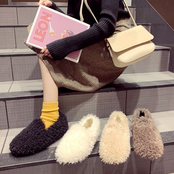 round toe winter shoes women casual female sneakers loafers fur flats women's moccasins slip-on comfortable new dress slip on, Black
round toe winter shoes women casual female sneakers loafers fur flats women's moccasins slip-on comfortable new dress slip on, Black