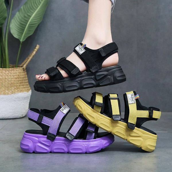 2020 summer new casual beach shoes woman platform sandals student increase beach shoes sandalias mujer black purple yellow 40
2020 summer new casual beach shoes woman platform sandals student increase beach shoes sandalias mujer black purple yellow 40