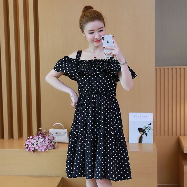 pregnant women summer polka dot nursing dress shoulderless maternity strap breastfeeding chiffon dress ruffles lactation, White
pregnant women summer polka dot nursing dress shoulderless maternity strap breastfeeding chiffon dress ruffles lactation, White