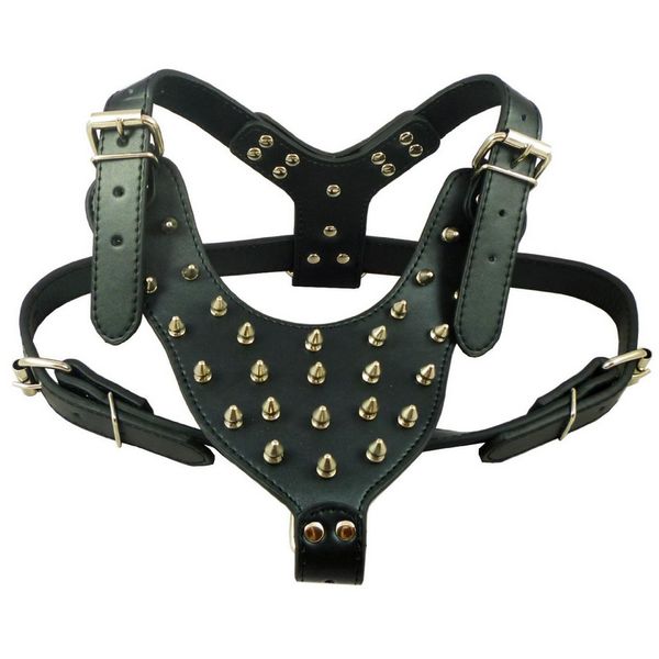 large dog zinc alloy rivets spiked studded pu leather dog harness adjustable for pitbull big breed dogs pet harnesses vest dog chest strap
large dog zinc alloy rivets spiked studded pu leather dog harness adjustable for pitbull big breed dogs pet harnesses vest dog chest strap