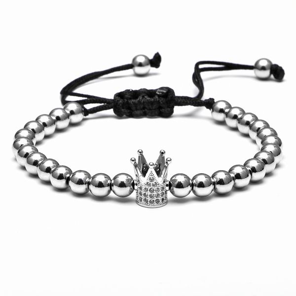 6мм 28pcs медные бусины браслеты high quality crown мужские браслеты регулируемый rope chain, Black
6мм 28pcs медные бусины браслеты high quality crown мужские браслеты регулируемый rope chain, Black