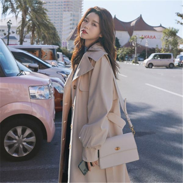 2020 new spring autumn trench coats women's korean temperament overcoats british style leisure windbreaker coat female b398, Tan;black
2020 new spring autumn trench coats women's korean temperament overcoats british style leisure windbreaker coat female b398, Tan;black