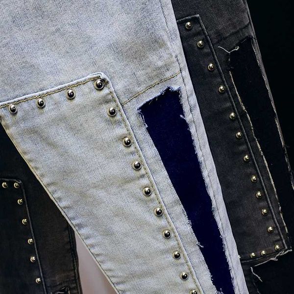 woman fashion rivet jeans women's cool contrast color skinny pants elasticity slim fit denim pants ladies jean jeans, Blue
woman fashion rivet jeans women's cool contrast color skinny pants elasticity slim fit denim pants ladies jean jeans, Blue