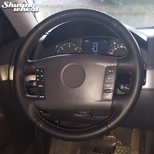 bannis hand-stitched black leather car steering wheel cover for vw phaeton 2004-2009
bannis hand-stitched black leather car steering wheel cover for vw phaeton 2004-2009
