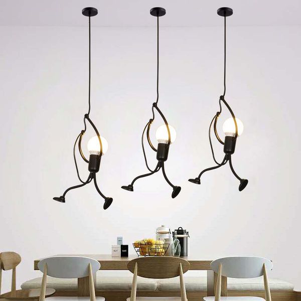 nordic creative iron people lamp elegant hanger hooks modern charming hanging chandelier for bulb e27 home art decor
nordic creative iron people lamp elegant hanger hooks modern charming hanging chandelier for bulb e27 home art decor