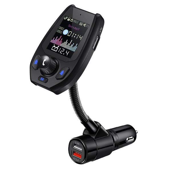 onever fm transmitter 2 usb port aux port bluetooth car charger kit fm player 1.8 inch color screen modulator vehicle adapter
onever fm transmitter 2 usb port aux port bluetooth car charger kit fm player 1.8 inch color screen modulator vehicle adapter