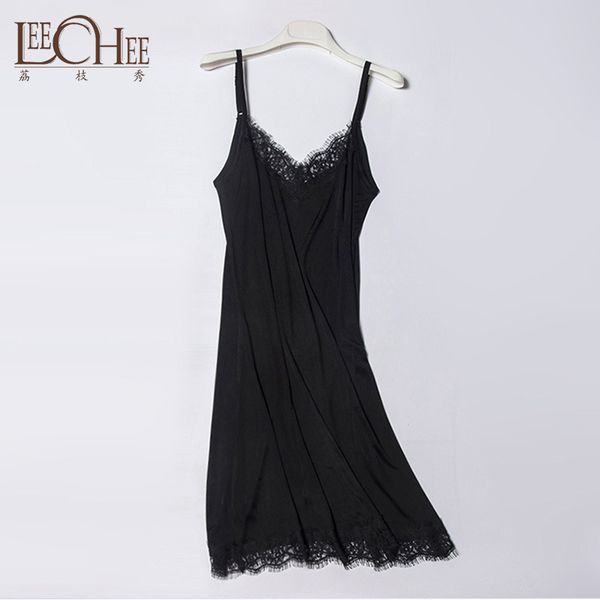 leechee nl009 breathable silk suspender skirt mulberry silk fabric versatile slim vest lace edge large size skirt, Black;red
leechee nl009 breathable silk suspender skirt mulberry silk fabric versatile slim vest lace edge large size skirt, Black;red