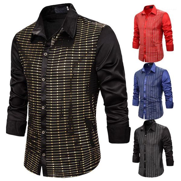 sequins decoration mens shirts casual designer single breasted males clothing mens casual panelled shirts fashion slim, White;black
sequins decoration mens shirts casual designer single breasted males clothing mens casual panelled shirts fashion slim, White;black