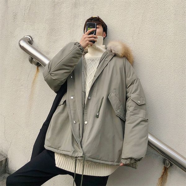 2019 winter new trend men's casual loose slim large size japan-style korean fashion parka warm clothes thick coat, Black
2019 winter new trend men's casual loose slim large size japan-style korean fashion parka warm clothes thick coat, Black