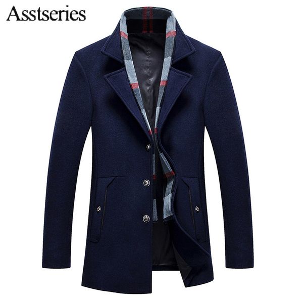 new 2017 autumn/winter men's fashion brand men long section brand men woolen coat business woolen jackets 170wy, Black
new 2017 autumn/winter men's fashion brand men long section brand men woolen coat business woolen jackets 170wy, Black