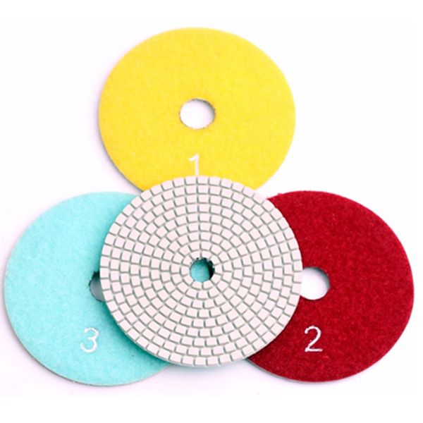 st16 d100mm 4 inch wet polishing disc 3 step diamond wet polishing pads for granite marble quartz tiles 10pcs
st16 d100mm 4 inch wet polishing disc 3 step diamond wet polishing pads for granite marble quartz tiles 10pcs