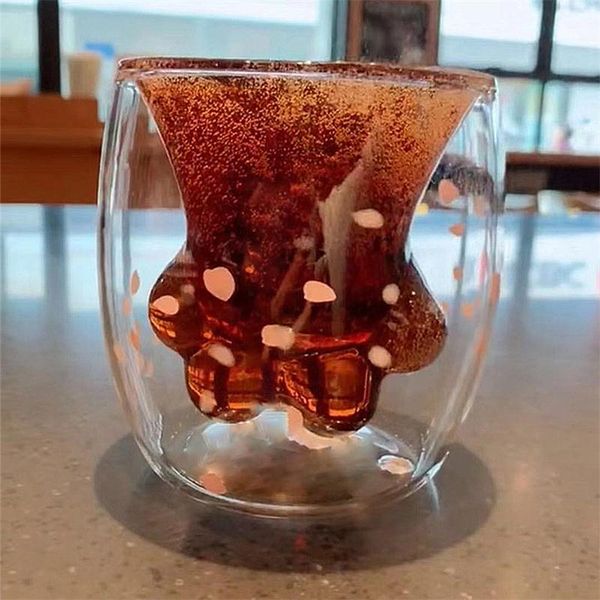 cat claw mugs glass cups cartoon coffee tea milk cup double layer glass cup for starbucks
cat claw mugs glass cups cartoon coffee tea milk cup double layer glass cup for starbucks
