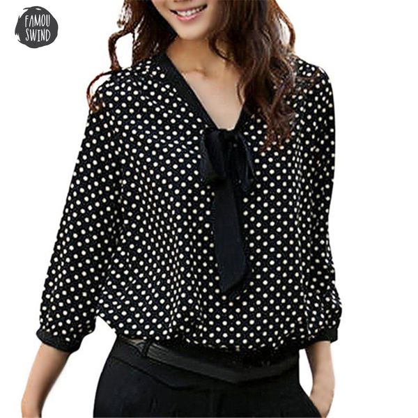 dot blouse polka women chiffon 40ja26 plus size shirt women casual bowknot v neck blusas femininas camisas f, White
dot blouse polka women chiffon 40ja26 plus size shirt women casual bowknot v neck blusas femininas camisas f, White