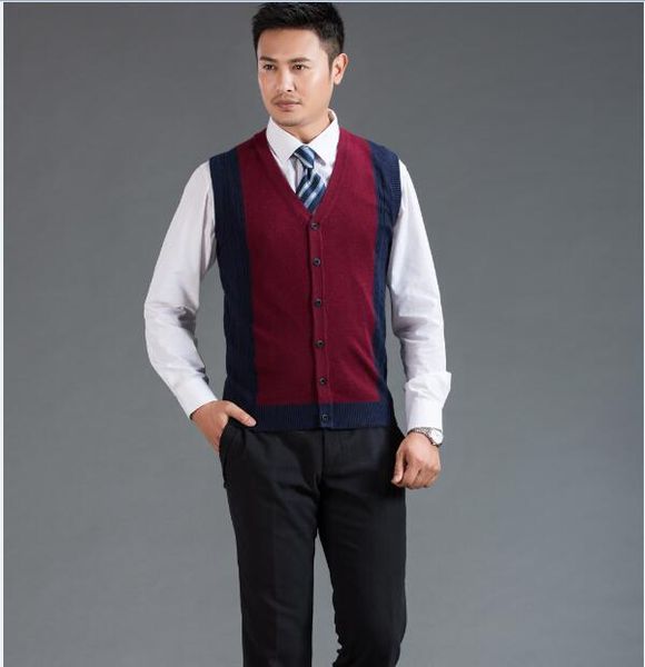 2016 new arrival mens v-neck sleeveless wool sweater button down cashmere sweater vest, White;black
2016 new arrival mens v-neck sleeveless wool sweater button down cashmere sweater vest, White;black
