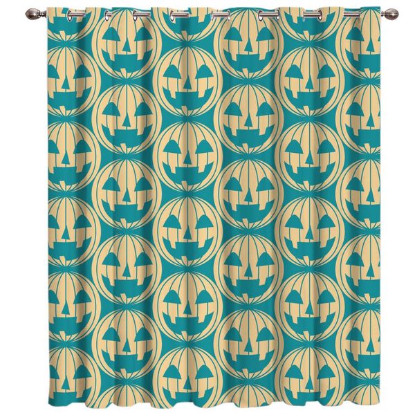 halloween pumpkin window treatments curtains valance window curtains dark blinds living room blackout bathroom outdoor