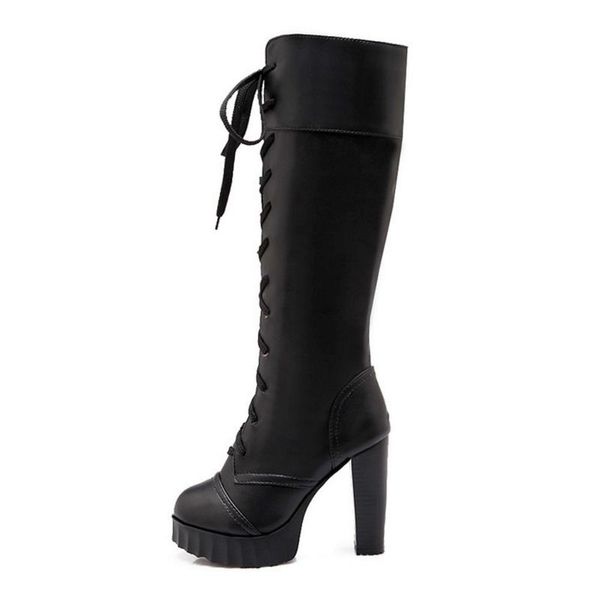 women knee high boots casual lace up brand new winter shoes for women keep warm plush fashion platform boots size 33-43, Black
women knee high boots casual lace up brand new winter shoes for women keep warm plush fashion platform boots size 33-43, Black