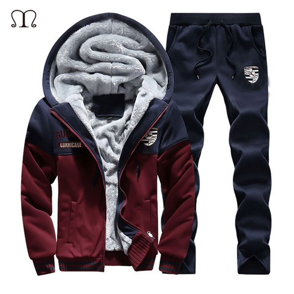 2019 warm set men new sportswear autumn suit clothes tracksuits zipper fur hooded sweatshirt+sweatpants mens sporting track suit, Gray
2019 warm set men new sportswear autumn suit clothes tracksuits zipper fur hooded sweatshirt+sweatpants mens sporting track suit, Gray