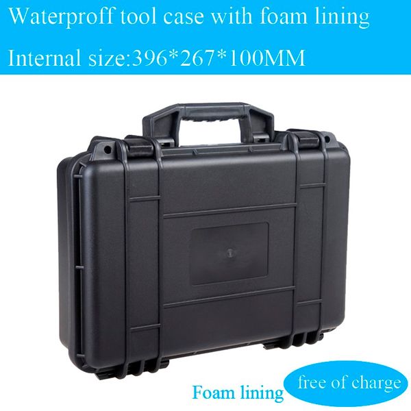 396x267x110mm waterproof tool case toolbox camera case instrument box suitcase impact resistant sealed with pre-cut foam lining
396x267x110mm waterproof tool case toolbox camera case instrument box suitcase impact resistant sealed with pre-cut foam lining