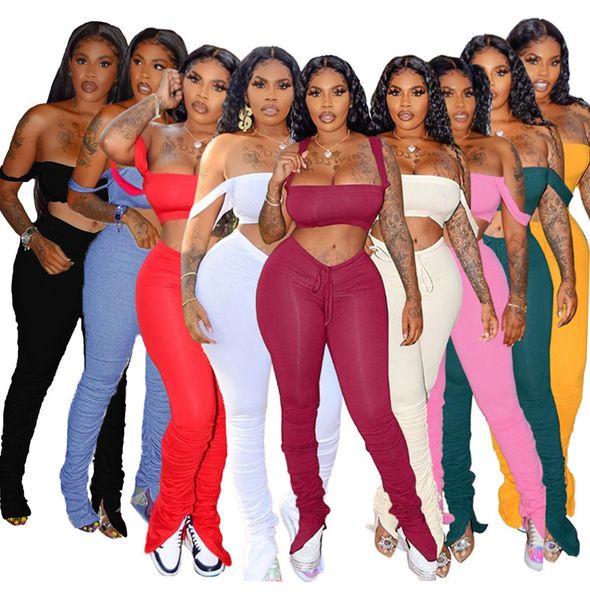 fashionable women's suspenders wrapped chest two-piece long pleated trousers personality street style hugh solid color suit female, Gray
fashionable women's suspenders wrapped chest two-piece long pleated trousers personality street style hugh solid color suit female, Gray