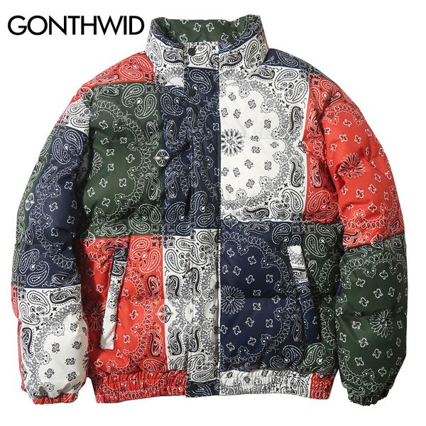 gonthwid cashew flowers print color block patchwork cotton padded parkas streetwear harajuku hip hop thick puffer parka jackets, Black
gonthwid cashew flowers print color block patchwork cotton padded parkas streetwear harajuku hip hop thick puffer parka jackets, Black