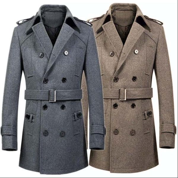 england retro casual woolen coat men trench coats long sleeves overcoat mens cashmere coat casaco masculino thicken grey khaki, Black
england retro casual woolen coat men trench coats long sleeves overcoat mens cashmere coat casaco masculino thicken grey khaki, Black