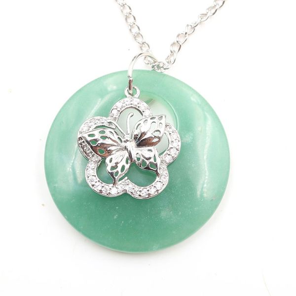 10 pcs butterfly inlay rhinestone link chain necklace lapis lazuli round pendant green aventurine fashion jewelry, Silver
10 pcs butterfly inlay rhinestone link chain necklace lapis lazuli round pendant green aventurine fashion jewelry, Silver