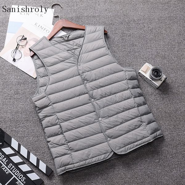 sanishroly 2020 autumn winter men duck down vest coat ultra light down vest jacket male sleeveless waistcoat plus size 3xl se947, Black
sanishroly 2020 autumn winter men duck down vest coat ultra light down vest jacket male sleeveless waistcoat plus size 3xl se947, Black