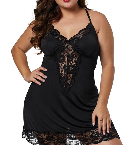 women plus size underwear chemise elegant lace negligee v neckline halterneck ladies babydoll dress nightwear lingerie nightdress, Black;white
women plus size underwear chemise elegant lace negligee v neckline halterneck ladies babydoll dress nightwear lingerie nightdress, Black;white