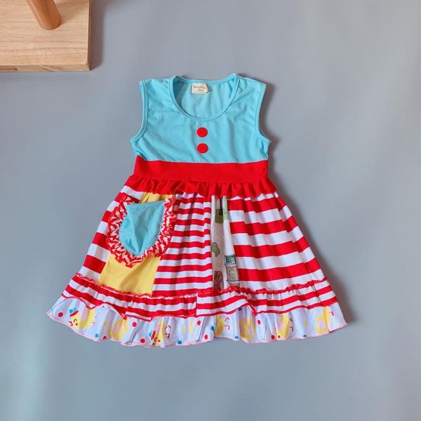 girl's dresses 2-3t girls sky blue dress with pocket boutique infants toddler kids ruffles big girl princess frocks sleeveless, Red;yellow
girl's dresses 2-3t girls sky blue dress with pocket boutique infants toddler kids ruffles big girl princess frocks sleeveless, Red;yellow