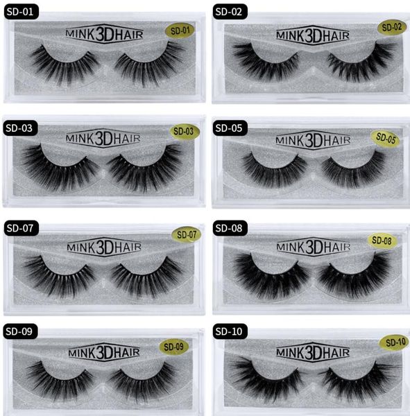 3d mink eyelashes messy eye lash synthetic fiber extension full strip lashes dramatic long fluffy eyelashes 20 styles