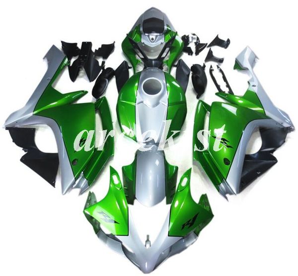 motorcycle new abs injection mold full tank cover fairings kits fit for yamaha yzf-r1 2007 2008 07 08 bodywork set green silver
motorcycle new abs injection mold full tank cover fairings kits fit for yamaha yzf-r1 2007 2008 07 08 bodywork set green silver