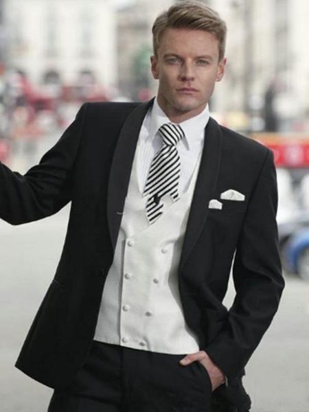 black groom tuxedos men suit lapel groomsman wedding 3 piece suit new popular men business party blazer(jacket+pants+vest, White;black
black groom tuxedos men suit lapel groomsman wedding 3 piece suit new popular men business party blazer(jacket+pants+vest, White;black