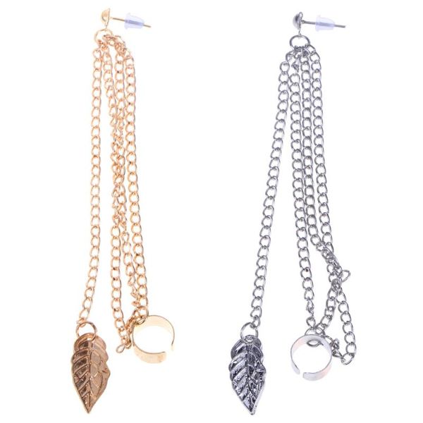 party punk new elements alloy chain earrings concise tassel leaves earring women fashion jewelry, Silver
party punk new elements alloy chain earrings concise tassel leaves earring women fashion jewelry, Silver
