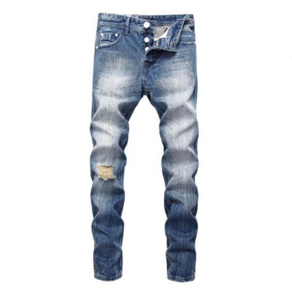 designer men jeans thin stretch summer hole blue casual slim straight jeans fashion new button denim pants male trousers fit large size
designer men jeans thin stretch summer hole blue casual slim straight jeans fashion new button denim pants male trousers fit large size