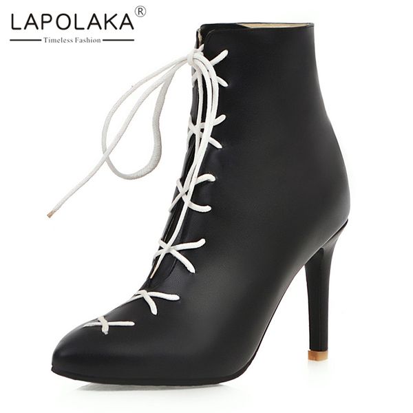 lapolaka plus size 31-48 pointed toe black shoes woman boots female thin high heels lace up party boots woman shoes
lapolaka plus size 31-48 pointed toe black shoes woman boots female thin high heels lace up party boots woman shoes