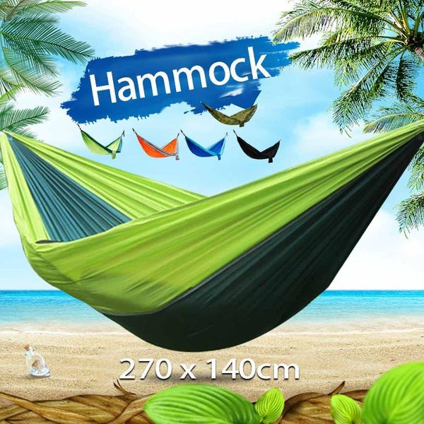 270*140cm double person portable nylon parachute hammock outdoor camping hunting travel sleeping bed garden leisure swing chair
270*140cm double person portable nylon parachute hammock outdoor camping hunting travel sleeping bed garden leisure swing chair