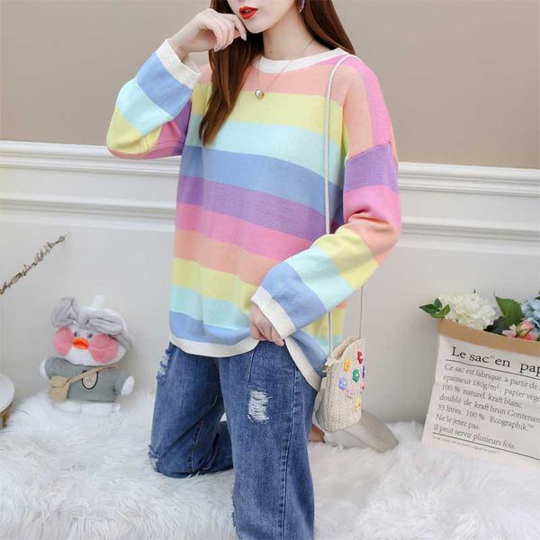 autumn winter contrast color o-neck sweater women pullovers women's striped full sleeve loose sweaters for female, White;black
autumn winter contrast color o-neck sweater women pullovers women's striped full sleeve loose sweaters for female, White;black