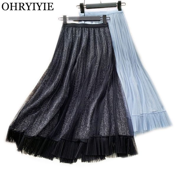 skirts ohryiyie silver blue tulle women 2021 spring summer casual ruffles pleated skirt ladies long high waist jupe longue, Black
skirts ohryiyie silver blue tulle women 2021 spring summer casual ruffles pleated skirt ladies long high waist jupe longue, Black