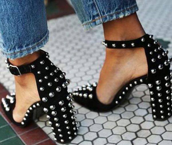 designer shoes 2019 new fashion shoes pointed toes rivet high heel buckle strap women pumps chic stiletto heel dress shoes, Black
designer shoes 2019 new fashion shoes pointed toes rivet high heel buckle strap women pumps chic stiletto heel dress shoes, Black
