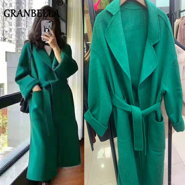 2019 retro women's winter autumn long sleeve loose waist wool coat with belt overcoat casual loose trench coats, Black
2019 retro women's winter autumn long sleeve loose waist wool coat with belt overcoat casual loose trench coats, Black