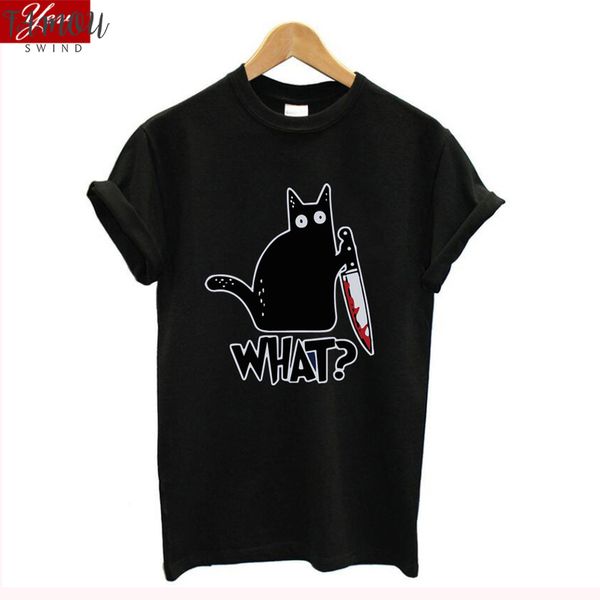 cat with a knife print tshirt women casual funny t shirt streetwear female loose novelty women t shirt cool shirt, White
cat with a knife print tshirt women casual funny t shirt streetwear female loose novelty women t shirt cool shirt, White