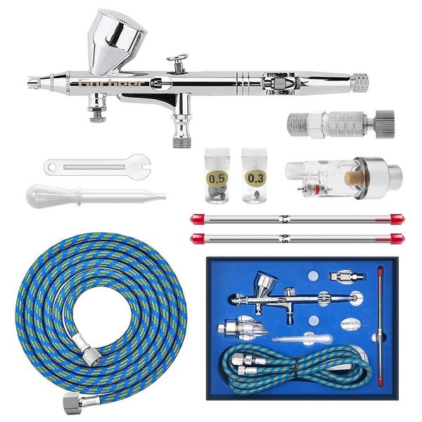 gocheer mini airbrush gun kit for nails makeup airbrush for cake decorating 9cc 0.2/0.3/0.5mm set painting modelling 
gocheer mini airbrush gun kit for nails makeup airbrush for cake decorating 9cc 0.2/0.3/0.5mm set painting modelling