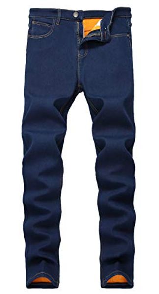 colinna men's fleece lined jeans winter thicken stretch jeans skinny denim pants casual trousers, Blue
colinna men's fleece lined jeans winter thicken stretch jeans skinny denim pants casual trousers, Blue