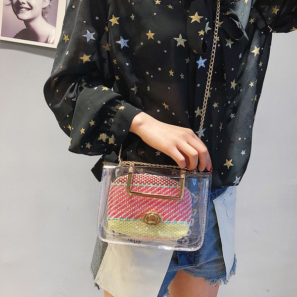 2020 new korean shoulder bag women's casual fashion transparent jelly messenger bag ladies
2020 new korean shoulder bag women's casual fashion transparent jelly messenger bag ladies