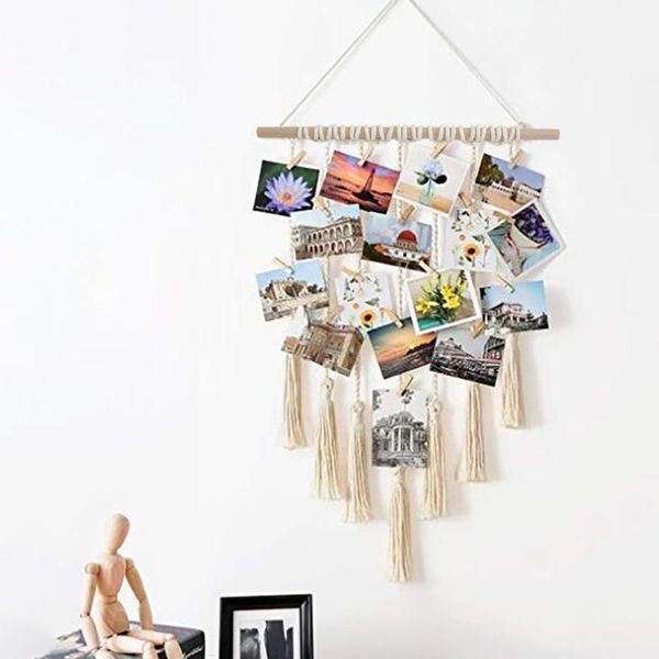 large 50cm wooden stick hanging p display macrame wall hanging pictures organizer home decor with wood clips and post cards
large 50cm wooden stick hanging p display macrame wall hanging pictures organizer home decor with wood clips and post cards