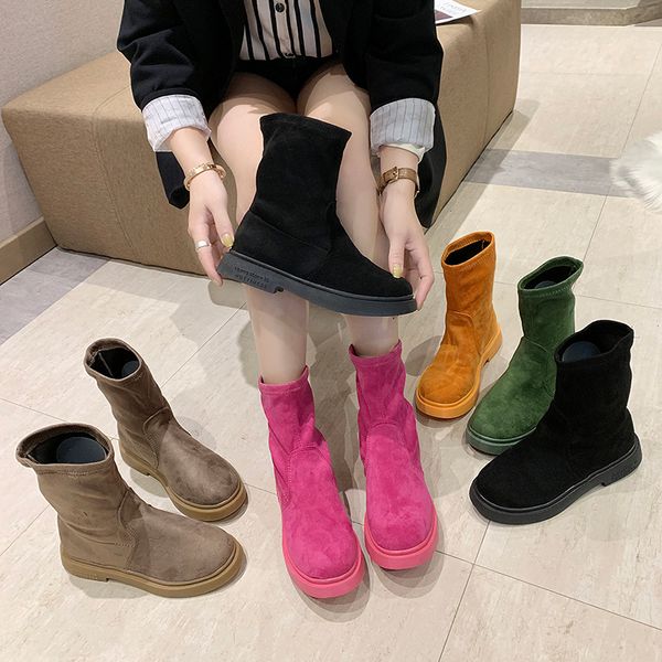 lady boots brand women's shoes flat heel round toe low heels booties bootee woman 2019 lace up ladies fashion rubber mid calf, Black
lady boots brand women's shoes flat heel round toe low heels booties bootee woman 2019 lace up ladies fashion rubber mid calf, Black