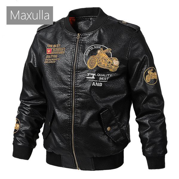 maxulla winter mens leather jacket casual men faux leather coats male embroidered motorcycle jackets biker pu coats 5xl, Black
maxulla winter mens leather jacket casual men faux leather coats male embroidered motorcycle jackets biker pu coats 5xl, Black