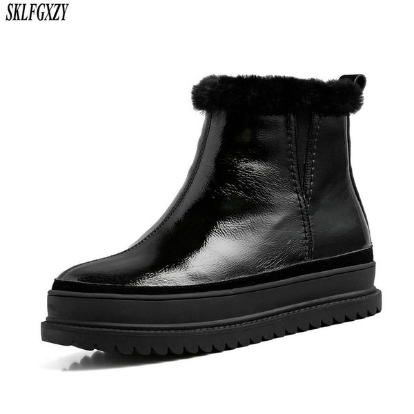 women fur one snow boots brand genuine leather cow suede zipper closure winter lady ankle boots handmade size34-43, Black
women fur one snow boots brand genuine leather cow suede zipper closure winter lady ankle boots handmade size34-43, Black