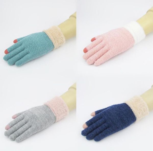 women fashion girls touch screen winter gloves soft warm knit mittens windproof texting gloves ing, Blue;gray
women fashion girls touch screen winter gloves soft warm knit mittens windproof texting gloves ing, Blue;gray