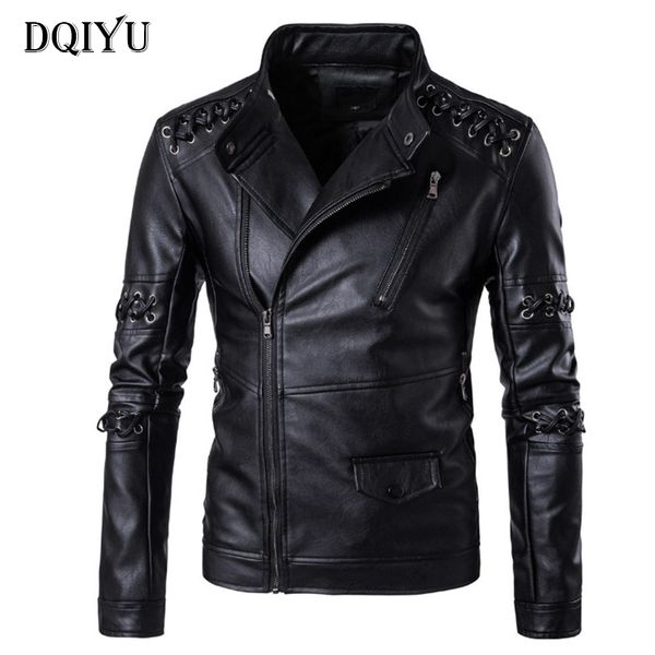 dqiyu braided rope design motorcycle leather jacket men pu black jackets and coats leather jackets male
dqiyu braided rope design motorcycle leather jacket men pu black jackets and coats leather jackets male